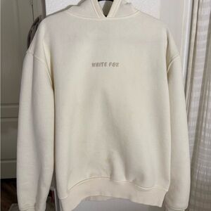 White Fox Leisure Oversized Cream Hoodie